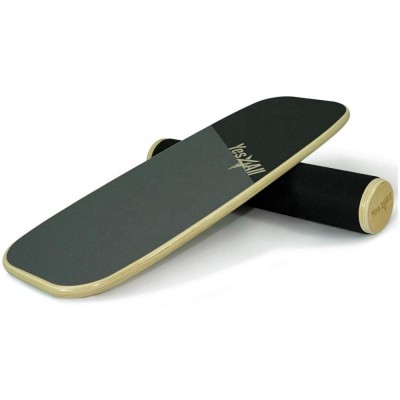 Wooden Balance Board With Roller & Adjustable Stoppers - 3 Different Distance Options 11, 16 and 22 inches