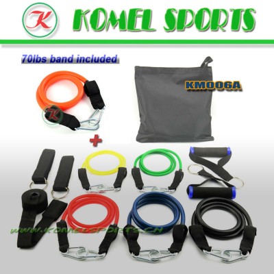 203lbs Resistance Bands Set With 8x80mm Steel Carabiner,exercise bands